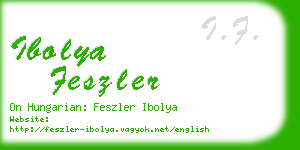 ibolya feszler business card